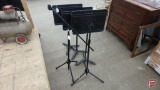 (3) music stands and (2) microphone stands