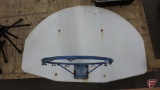 Fiberglass basketball backboard with hoop