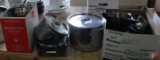 Pots and pans, stock pots with covers. Contents of 2 boxes plus standing