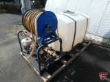 Slide-in truck bed 200 gallon poly water tank with transfer pump,