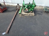 Hydraulic front lift for tractor in parts: hose, hydraulic cylinder, brackets, and