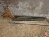 (12) 2 piece steel fence posts