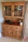Hutch/curio cabinet with doors and drawers with storage space