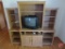 Wood entertainment center only, 69