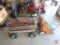 Radio garden cart, childs wagon, vintage suitcase, kneeling pad,