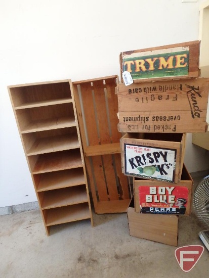 Vintage wood advertising crates/boxes