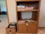 Books and wood cabinet 49