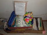 Large asst, of material, all purpose blanket bedspread, upholstery material,