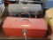 Craftsman tool box w/ pipe wrench,sockets and red tool box with hammer and more