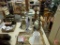 (8) table top lamps, some matching, (2) candle lamps, shade stands and shades.