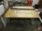 Wood drafting table, 35inHx60inx38in, Vemco V-track, measuring devices.
