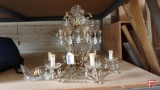 Vintage chandelier with crystals, 18inH