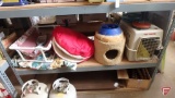 Pet products, Pet Porter kennel, pet beds, litter scoops, carpeted cat house,