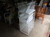 Schulte storage basket unit, metal, with additional baskets.