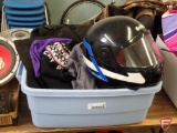 DOT Griffin Snow Riders 520S helmet with shield, size S, (2) Arctic Cat gear bags,