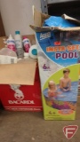 Pool and spa chemical and 6ft Deluxe Insta-set pool.