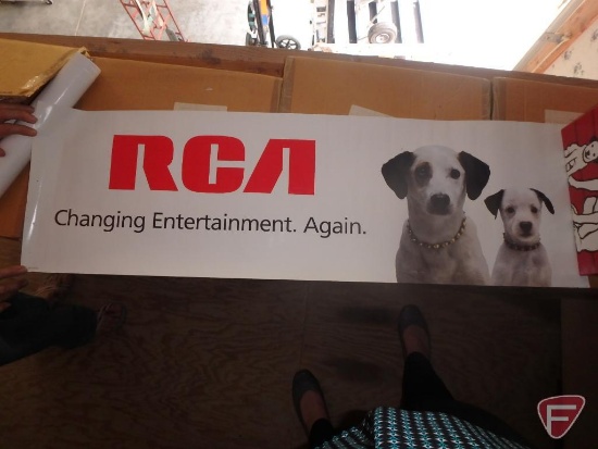 RCA Promotional basketball, poster, and keychain