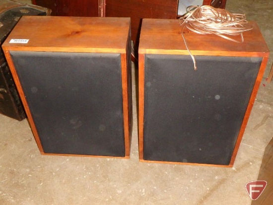 (2) box speakers, 26inH. Both