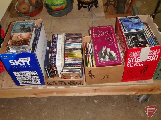 Large collection of CDs, Nat King Cole, ZZ Top, Willie Nelson, Johnie Lange, Eagles, Bob Dylan, Abba