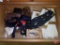 Men's new handkerchiefs, belts, ties, socks. Contents of two right bottom drawers of dresser