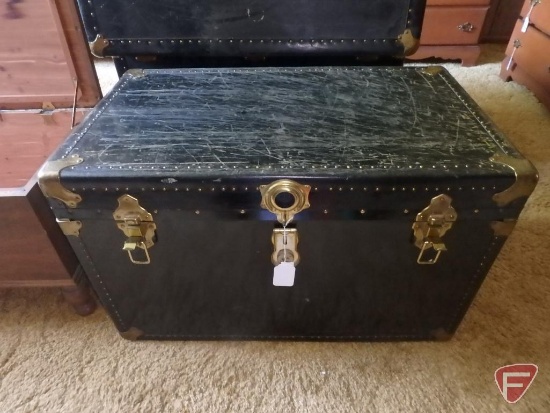 Vintage trunk 22inHx36inWx21inD, with comforter