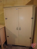 2 door painted wood cabinet, 38
