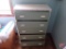 Painted 5 drawer wood dresser, with Christmas/Holiday decorations in 2 drawers