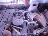 Dela cream separator parts, cast iron wheels, plow bottoms