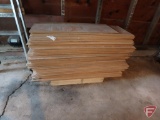 Stack of laminate flooring pieces