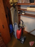 Kirby Heritage vacuum cleaner, Electrolux vacuum cleaner, Eureka vac, ironing board and irons