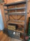 Shelf and (4) small hardware organizers and contents: drill bits, taps, punches, nails,