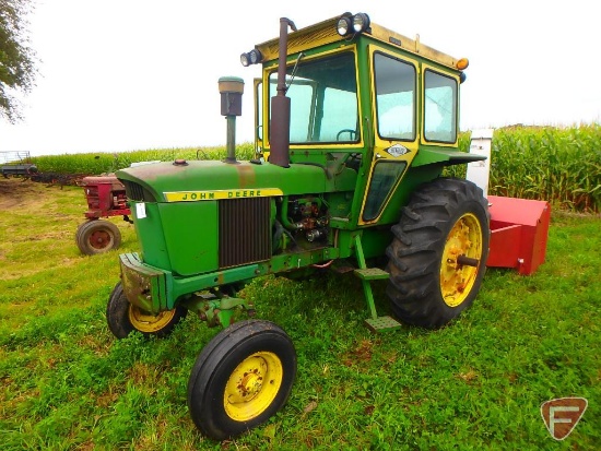 JD/John Deere 3020 gas tractor, 4117 hrs showing, sn 115677 with Hiniker 1300 cab