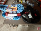 (7) all weather extension cords, 2 ton hydraulic bottle jack, Curt 6000lb receiver hitch,