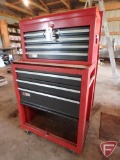 Sears/Craftsman 2pc 9 drawer tool chest on casters with key