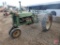 John Deere model B narrow front row crop tractor, 540 PTO, metal spoke rims, motor is stuck