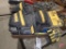 Dewalt heavy duty tool bag, hacksaw, blades, dead blow hammers