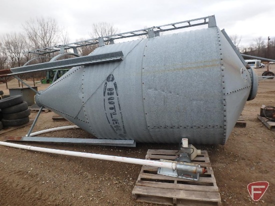 Butler bulk bin with flex auger feed, was used with corn stove (lot 678)