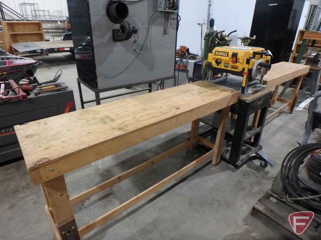 DeWalt DW735 13" planer on stand with (2) homemade work benches, 120V,  15amp | Farm Equipment & Machinery Other Farm Machinery & Implements |  Online Auctions | Proxibid