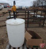 55 Gallon poly barrel with pump