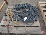 Pallet of extension cords and jumper cables