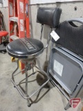 Craftsman shop stool and (2) folding chairs