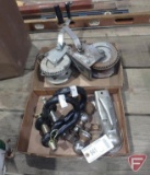 (2) Boat trailer winches, hitch balls, clevises, 1-7/8