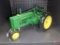 Replica John Deere B tractor, with commemorative medallion