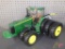 Replica John Deere 8520 tractor with front duals and back tri wheels, diecast/plastic