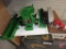 Ertl replica John Deere 9860STS combine with 3 heads, some broken parts, and