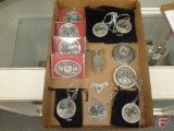 John Deere belt buckles-100 years, 2000, and holiday 1995, 1996, 1997, and 1998, and