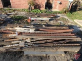 Steel fence posts, (6) 6