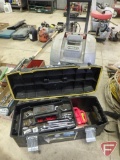 Stanley Fatmax plastic tool box and contents and other rolling Stanley tool box