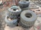Pneumatic and solid forklift tires: (4) pairs and (7) singles