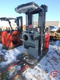 Raymond 24v electric order picker standing forklift, hrs unreadable, 83/188 triple stage mast